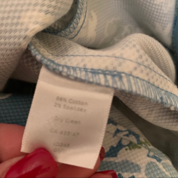 Talbot’s Blue/Green Floral Print Pencil Skirt - Picture 5 of 5